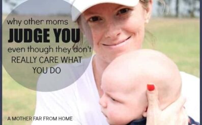 Why other mothers judge you, even though they don't really care what you do. Hint: it's not what you think! #motherhood